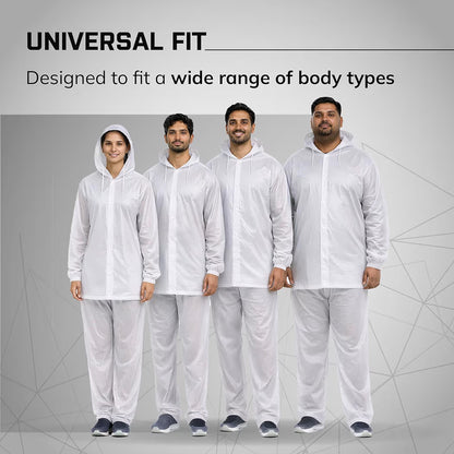 Rainsuit Jacket & Pant | Transparent | Waterproof Raincoat for Men & Women | Lightweight, Reusable Rain Wear for Bike & Outdoor Use