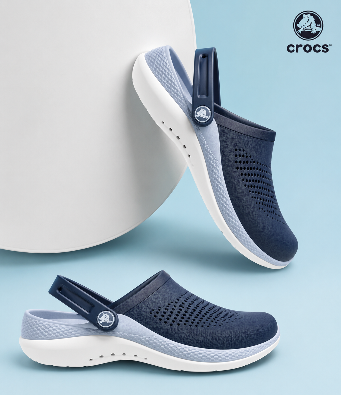 Lite Off Ride 360 Classic Strap Men's Clogs Sandal - Imported (Navy Blue)
